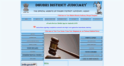 Desktop Screenshot of dhubrijudiciary.gov.in