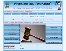 Tablet Screenshot of dhubrijudiciary.gov.in